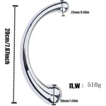 Double Head Anal Plug Prostate Wand Stainless Steel Double G-Spot Massage Ended Dildo Butt Plug For Male Female Couple Anal Sex Toy