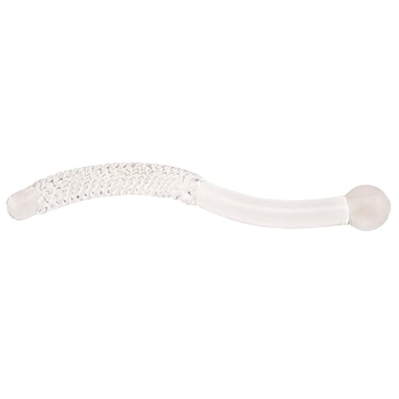 Super Length Glass Dildo Wand Crystal Glass Anal Dildo Plug Penis (Happy)