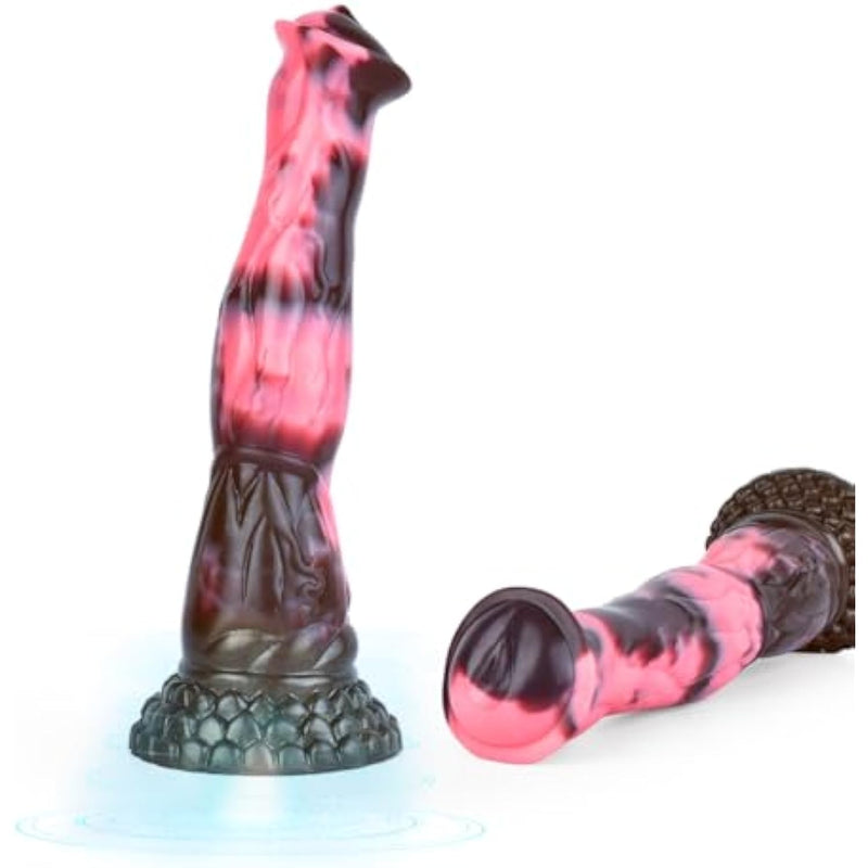 Realistic Horse Dildo 11 Inch Large Silicone Long Dildo Vaginal G-Spot Stimulation Anal Plug Realistic Animal Penis Adult Sex Toys