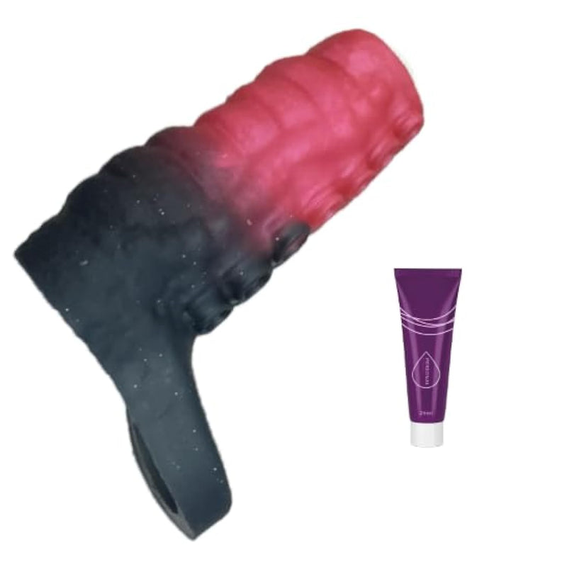 Tentacle Grip Penis Sleeve With Cock Ring, 4.7" Ultra-Stretch Silicone Extender For Wild Girth Expansion & Deep Fantasy Pleasure