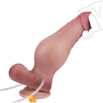 Suction Adjustable Thickness Lifelike Realistic Dildo Long Big Silicone Dildo Squirting Dildo Inflatable Dildo, Adult Anal Sex Toy Thick Dildo Girthy Anal Dildo For Women Men Couple