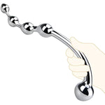 Anal Hook Plug And Metal Wand - Stainless Metal Massager Prostate Masturbation Sex Toy For Men And Women