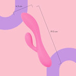 Sweet Vibrations The Perfect Match - Flexible Rabbit Vibrator Sex Toy With 10 Powerful Settings For Women & Couples, Waterproof, Rechargeable, Quiet, Vibrating Wand For Her Pleasure