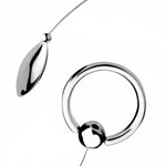 Stainless Steel Metal Urethral Sound Stick Prostate Massager With Pull Ring Male Masturbation Urethral Beads Men And Women Flirting Fun Adult Products