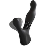 Doc Johnson OptiMALE - Rimming P-Massager - Rechargeable Silicone Prostate Massager - Perineum & Shaft Feature 10 Vibration Functions, Spinning Beads Provide Rimming Sensation - Black