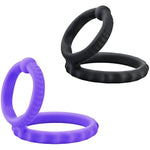 Silicone Penis Ring Set 2 In 1 Premium Stretchy Cock Ring For Erection Enhancing 2 Pcs Delay Control Sex Toy For Men