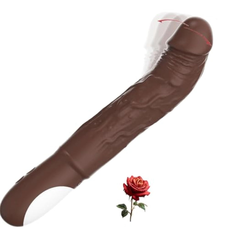 9 Inch Realistic Silicone Dildo for G Spot Stimulation with 7 Vibrating Modes