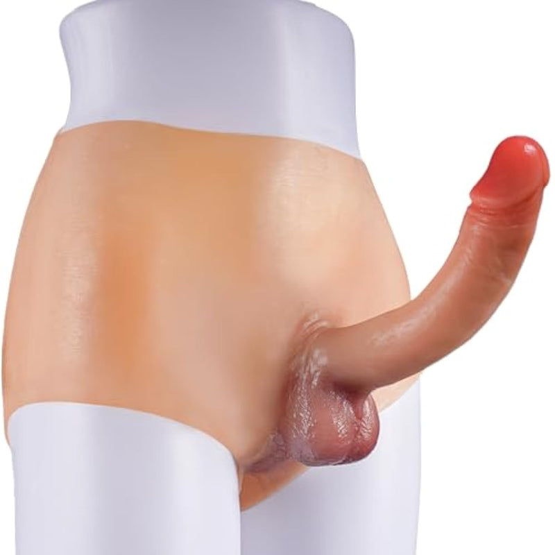 Realistic Strap On Dildo Harness Dildo Panties, Silicone Wearable Dildo Underwear Lesbian Sex Toys, Transgender Clothing Strapon With 7" Solid Dick, Strapless Dildos Pegging Toys For Women & Couple