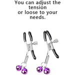 Adjustable Metal Nipple Clamps Non-Piercing Adjustable Metal Nipple Clamps On Nipple Rings Decorative Clip For Clothing Accessories On Nipple Rings Decorative (T)