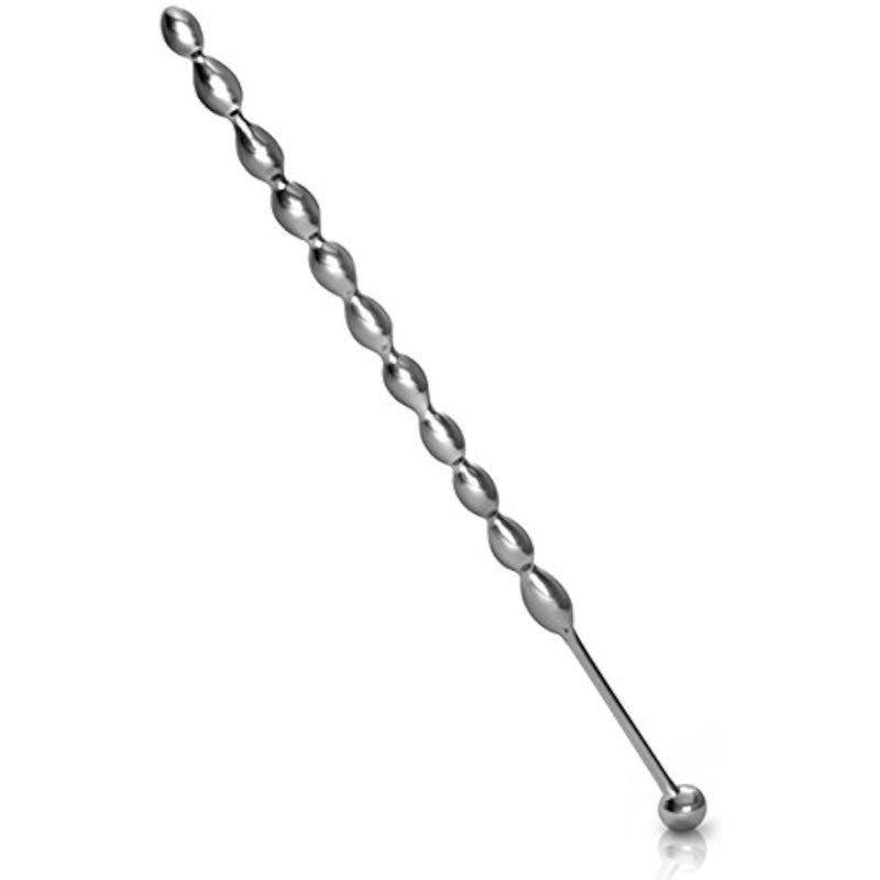 Stainless Steel Urinary Plug Beaded Stimulate Urethral Dilator Masturbation Rod Male Beaded Urethral Sounds Medical Themed Penis Plug, 6.1 Inch