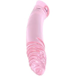 9.2" Pink Double-Ended Penis Pleasure Wand With Spiral Texture And Vivid Glans Anal Butt Plug For G-Spot Stimulation
