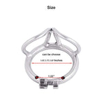 Male Chastity Cage Base Ring 304 Stainless Steel Cage Closed Ring With Scrotal Splitter H740 (1.57''/ 40Mm)