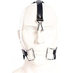 Sm Restraint Leather Head Harness Nose Hook With Metal Mouth Enlargement Ring Bondage Mouth Gags Set Slave Toys For Couples
