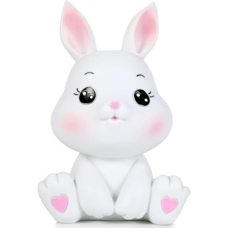 Little Bunny Money Bank, Mini Rabbit Piggy Bank, Best Bitrthday Gift, White