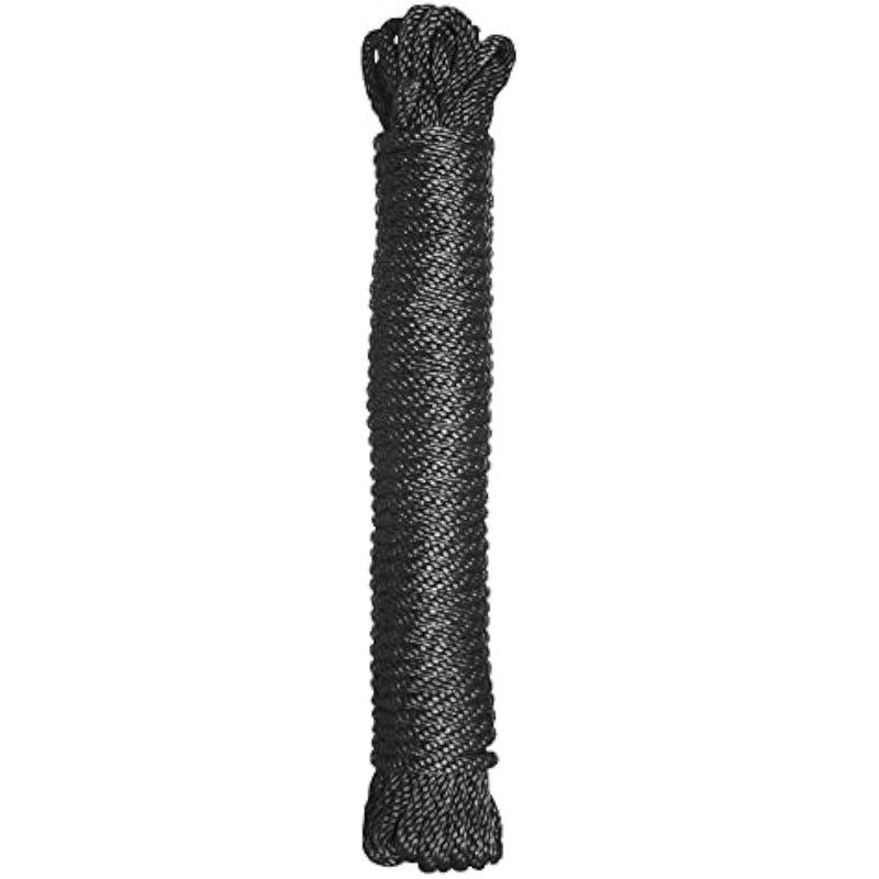 Premium Nylon Bondage Rope, 50 Feet, Black