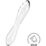Dazzling Crystal 1 | 22 Cm | G-Spot Dildo | Borosilicate Glass Dildo | Nubbed Structure For More Stimulation | Wide Shaft With Wavy Structure | Hot & Cold Temperature Play (Transparent)