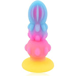 Anal Dildo Liquid Silicone Glow-In-The-Dark Dildo With Strong Suction Cups Anal Plugs G-Spot Stimulation Dildo For Men And Women Anal Beads Sex Toys (L)