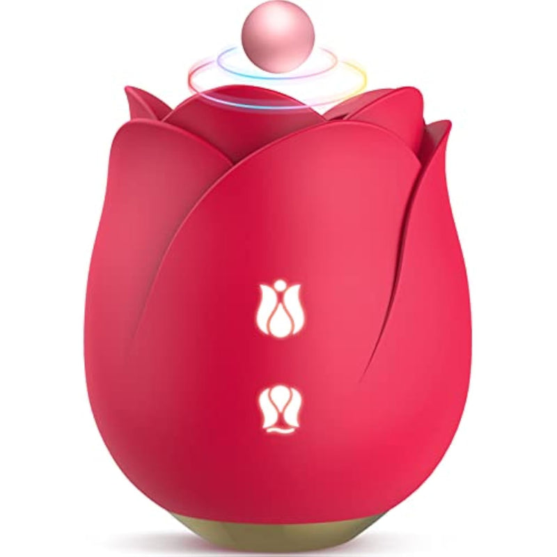 Vibrator Rose Sex Toy For Women - 2In1 Flapping Vibrator Rose Toy, 9 Tappling & Sucking Adult Toys, Anal G Spot Clitoral Nipple Stimulator Vibrators, Adult Female Couples Sex Toys Games