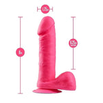 Neo Elite 8 Inch Realistic Silicone Dildo – Sensa Feel Dual Density, Suction Cup & Harness For Hands-Free Play, Lifelike Penis For G-Spot & Anal Stimulation - Adult Toys – Neon Pink