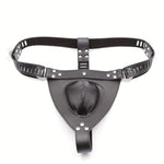 Men's BDSM Adjustable Leather Chastity Belt and Harness for Adult Bondage Play