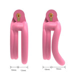 Pink Chastity Cage Sissy For Men Flat Cock Cage Male Chastity Devices Small Bdsm Sex Plastic For Sexual Adult (Bending Ring)