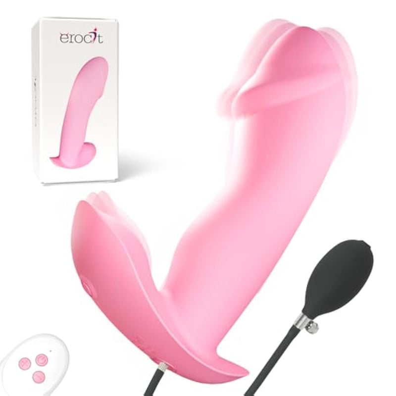 Inflatable Dildo Anal Vibrator For Men And Women – Wearable G-Spot And Prostate Massager Silicone Double-Ended Sex Toy Rechargeable Waterproof