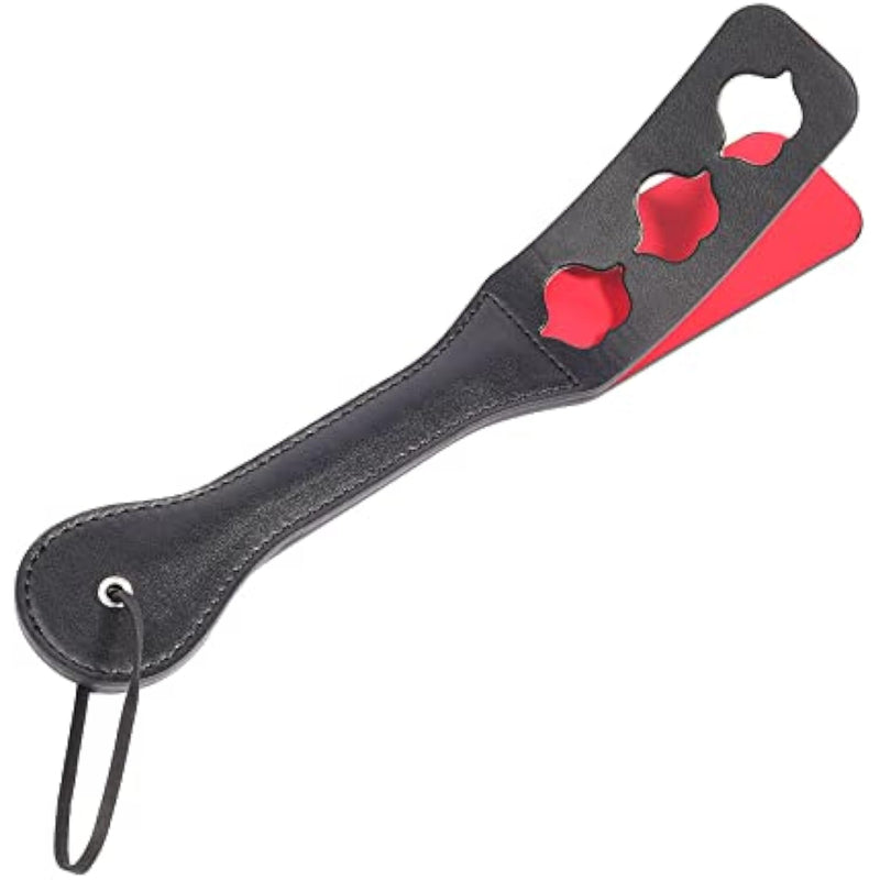 Sexy Lips Slapper Spanking Paddles For Adults, 12.8Inch Faux Leather Paddle For Bdsm Sex Play