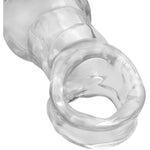 Penis Extender Sleeve Cock Ring With Anti-Slip Double Hole Design Reusable Condom For Lengthen And Thicken Delay Ejaculation Sex Toys With Vivid Glans For Men Play (Large)