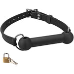 Lockable Dog Bone Mouth Gag Bdsm Bondage Adult Sex Toy With Silicone Bar Fetish Restraint Slave Sm Game Sexy Gag Adult Toy For Women Men Couples Lover Adult Games With Padlock