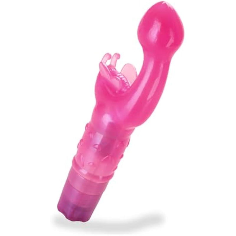 Butterfly Kiss Vibrator, G Spot And Clitoral Stimulator With 3 Speeds, Waterproof Butterfly Vibrator With Tickling Antennae, Soft Flexible Tpr, Battery Operated, Adult Sex Toy For Women