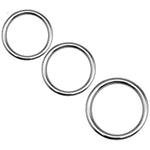 Male Metal Stainless Steel Locking Ring, Pleasure Device, Penis Ring, Bundle, Fixation Ring, Jj Ring, Physical Training, Recovery Of Erection, Penis Ring