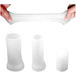 Penis Pump Silicone Sleeve Male Penis Extender Soft Silicone Protector For Male Sex Toys (Silicone Cap 3Pcs-9.5Cm)