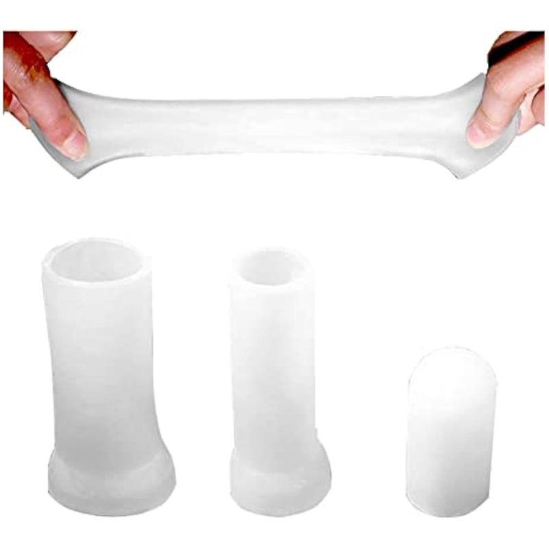Penis Pump Silicone Sleeve Male Penis Extender Soft Silicone Protector For Male Sex Toys (Silicone Cap 3Pcs-9.5Cm)