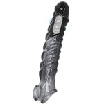 Huge Penis Extension Sleeve with Bullet Vibrator and Cock Ring for Men