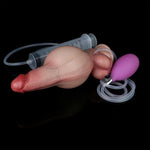 Realistic Dildos Male Ejaculating Dildo Female Inflatable Dildo Squirting Dildos With Suction Cup Silicone Fake Penis Sex Toy (A)
