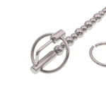Urethral Plug With Penis Ring,Stainless Steel Electroshock Sounding Rods Urethra Dilators Male Sex Play Toys (Electroshock)