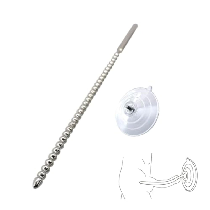 304 Stainless Steel Urethral Dilator Sound Sex Toys-Catheters & Sounds Adult Toy Male Penis Plugs, Urethral Stimulation Toy Male Masturbator, Equipped With Urethra Sound Suction Cup(0.24 Inch)