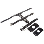 Luxury Leather Bondage Kit with Locking Cock Ring and Anal Plug Harness
