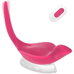 Wearable Panty Vibrator For Women - Adult Toy With Remote Control Of 10 Vibration Modes And Charging Base For Female Couples Rose Red