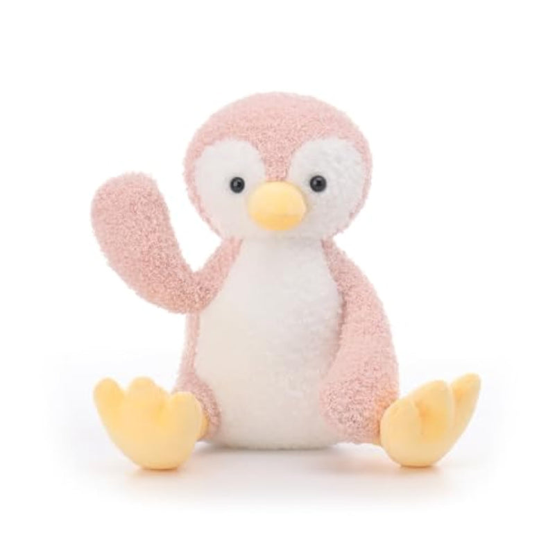 Pink Velvet Penguin Stuffed Animals For Kids, Soft Cute Plush Toys For Baby Girl And Boy, 8.5 Inches