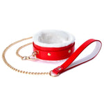 Lizzstore Sex Bondage Bdsm Kit Bondage For Sex 7 Pcs Bdsm Red White Furry Leather Bondage Sets Festival Restraint Kits For Men Women And Couples Games