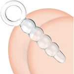 Crystal Anal Bead Butt Plug - Clear Glass Anal Plug Anal Trainer Bead Dildo Vaginal Prostate Massager Masturbation Anal Sex Toy For Men Women Couple