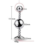 Sex Toy For Men Stainless Steel Anal Plug Shape Jewelry Butt Plug Trainer Set Anal Massager Women Unisex Gay Temperature Stimulation(A)