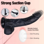 6-in-1 Realistic Thrusting Dildo Vibrator, G-Spot Silicone Toy with Rotation & Remote