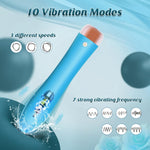Powerful G-Spot & Anal Vibrator – 10 Modes, Soft Silicone, USB Rechargeable (Blue)