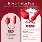 4-in-1 Rose Vibrator Dildo – Thrusting, Licking & G-Spot Stimulator for Women