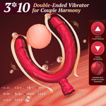 Double-Ended G-Spot Vibrator – 10 Modes, Strapless Dildo for Couples & Pegging Play