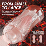 Portable Manual Stroker Cup for Men with 7.5" Depth & Realistic Texture