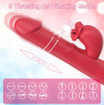 4-in-1 Thrusting G-Spot Vibrator with 9 Modes – Licking, Vibrating & Clitoral Toy   1/2