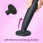 Black Realistic Dildo & Anal Plug Training Set, Strong Suction for Beginners